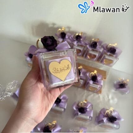 Acrylic mini box with chocolate and mirror heart