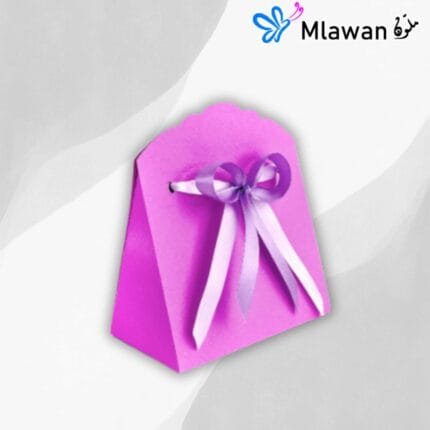 Compact foldable gift box with ribbon bow