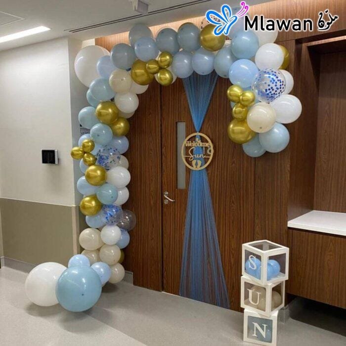 Personalized hospital room decorations for newborn celebration in UAE