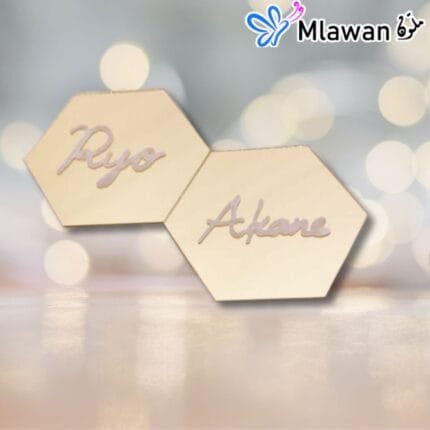 Personalized Acrylic Mirror Hexagon Name Sign