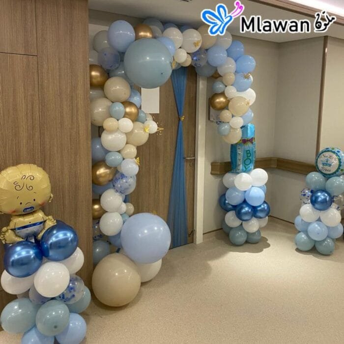 Custom name sign for newborn baby boy in Sharjah hospital room