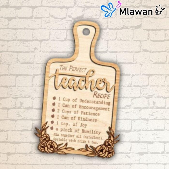 Teacher’s Day wooden gift with engraved quotes