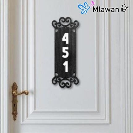 vertical door plate for house numbers