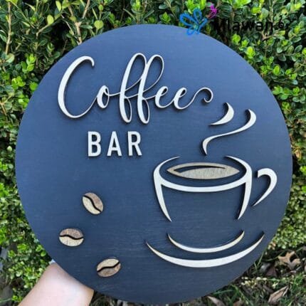 Wooden Sign with 3D Letters Design