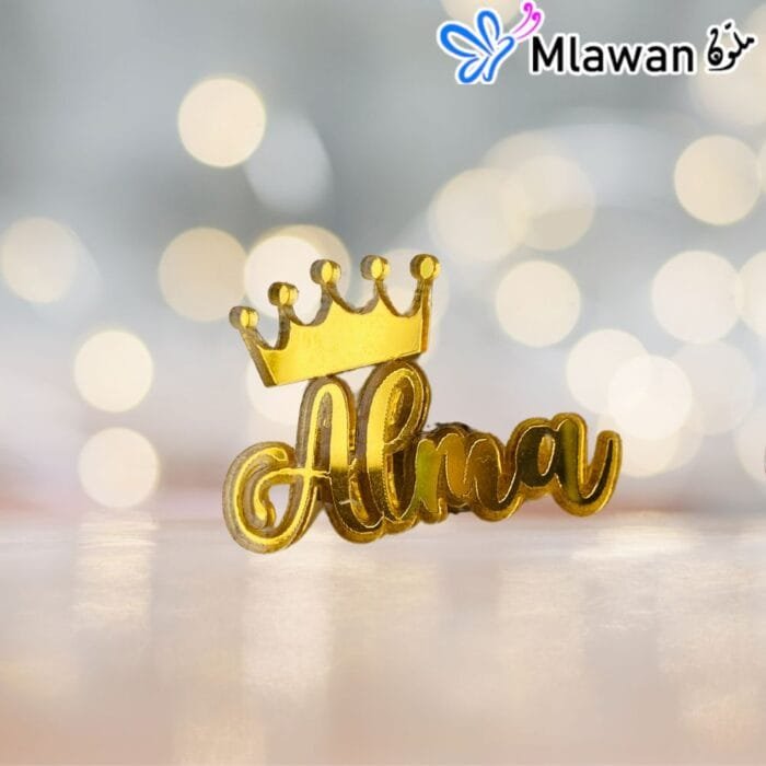 Acrylic Mini Name And Crown