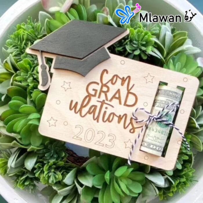 Graduation money card holder with custom engraving