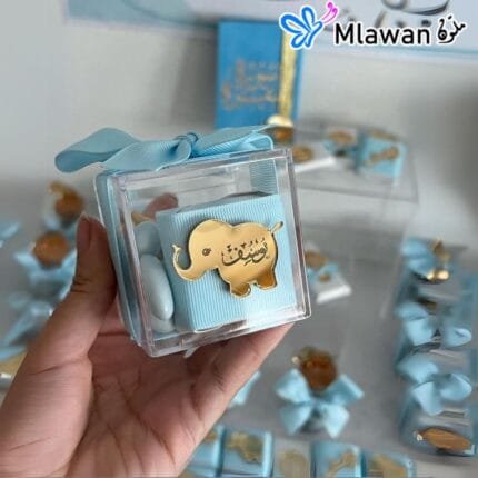 Mini chocolate clear box with elephant theme