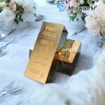 Elegant gold bar gift packaging for parties