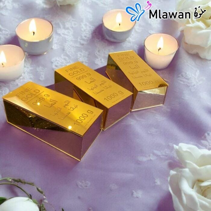 Luxury gold bar themed decorative box for celebrations