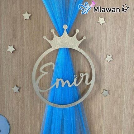 Custom chiffon door decoration for baby announcement