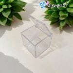 Clear acrylic box for wedding favors.