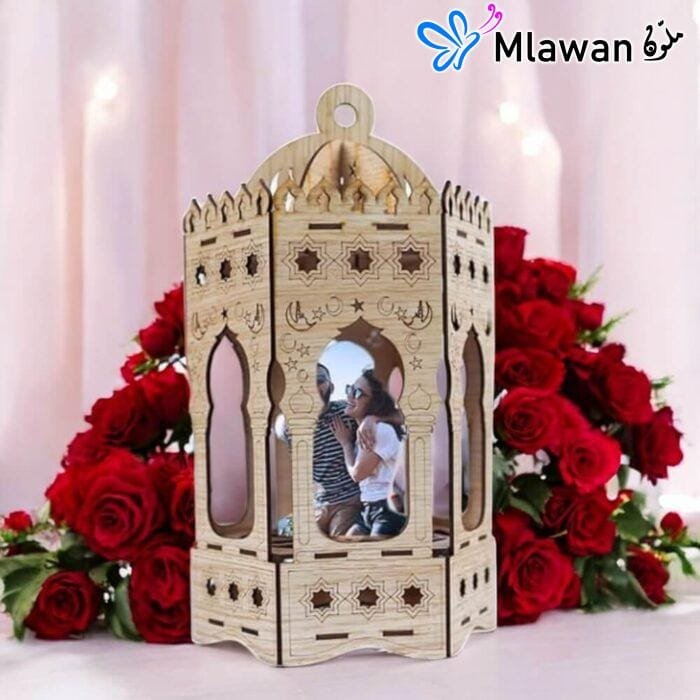 Personalized Wooden Ramadan Lantern with Custom Photo Display